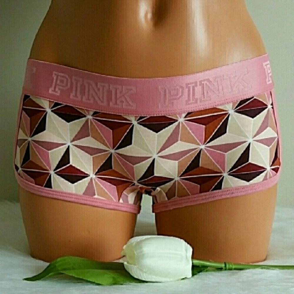 PINK VICTORIA'S SECRET LOGO BOYSHORT - Picture 1 of 1